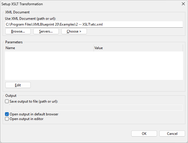 xslt transformation setup from xsl